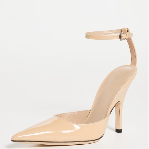 BY FAR Shoes - NWOT BY FAR Eliza Kraft Patent Leather Pumps